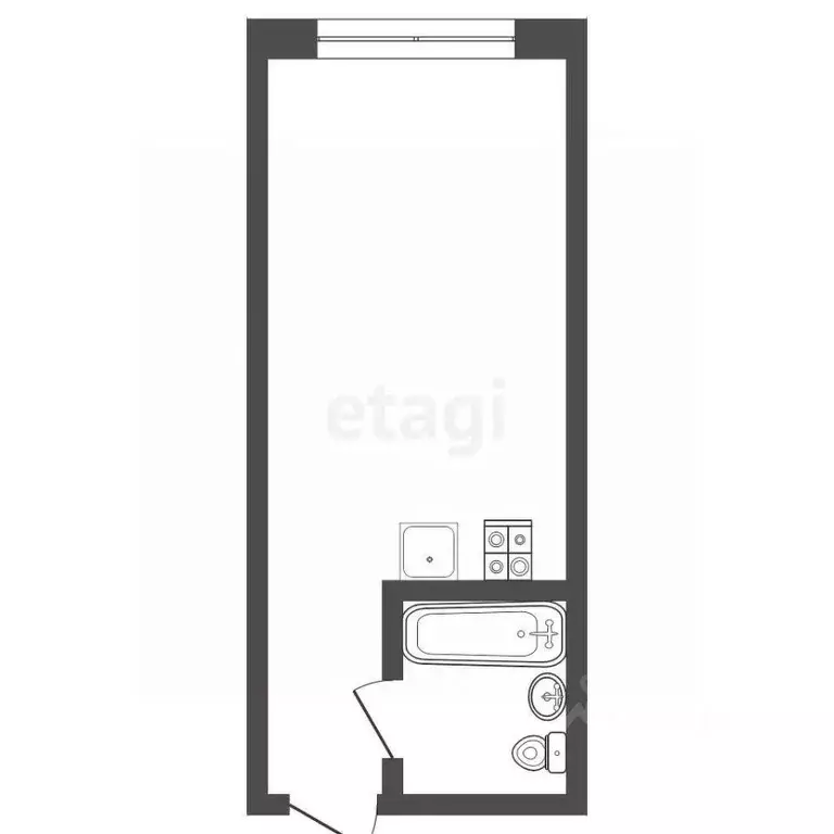 1-к кв. Свердловская область, Екатеринбург ул. Испытателей, 24 (23.6 ... - Фото 2