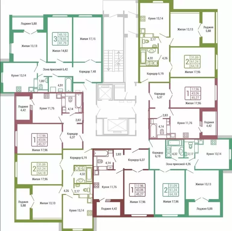 1-к кв. Калужская область, Обнинск ул. Табулевича, 5/2 (45.27 м) - Фото 2