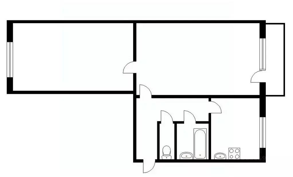 2-к кв. Кемеровская область, Калтан Комсомольская ул., 27 (43.2 м) - Фото 2