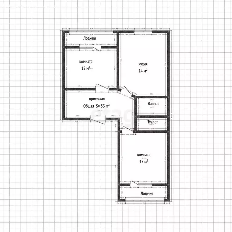 2-комнатная квартира: Краснодар, Тепличная улица, 62/1к6 (53 м) - Фото 0