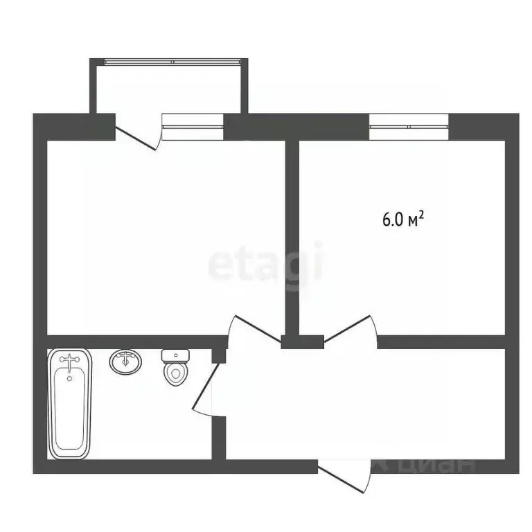 1-к кв. Владимирская область, Муром Спортивная ул., 18 (40.9 м) - Фото 2