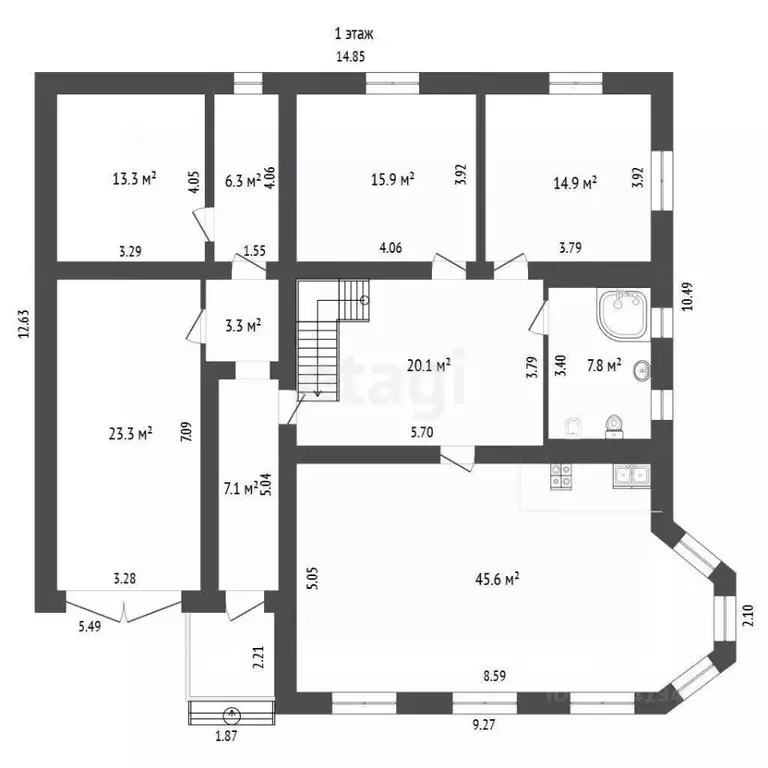 Дом в Вологодская область, Череповец ул. Раахе, 83 (287 м) - Фото 1