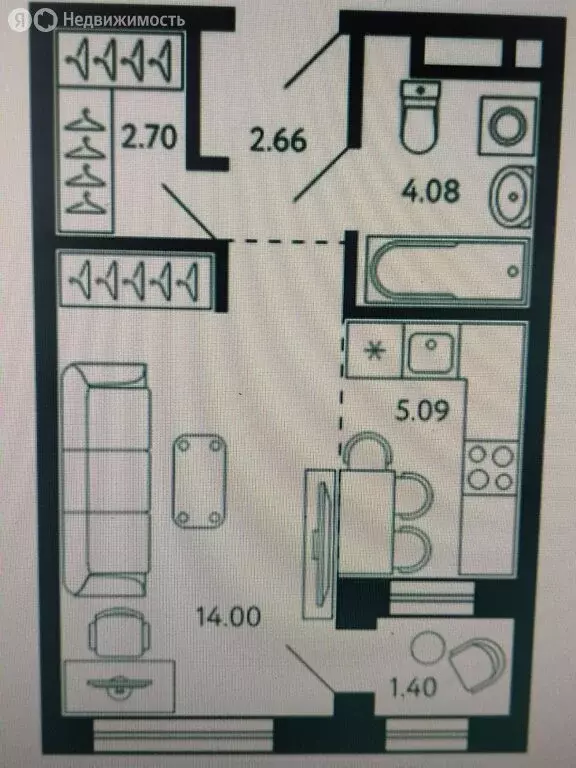 Квартира-студия: Уфа, улица Авроры, 16А (295 м) - Фото 1