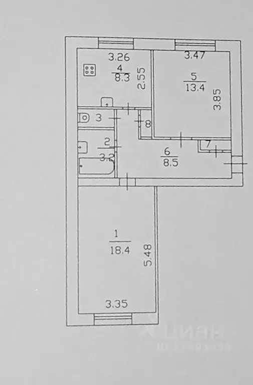 2-к кв. Тульская область, Тула ул. Николая Руднева, 56 (54.2 м) - Фото 0