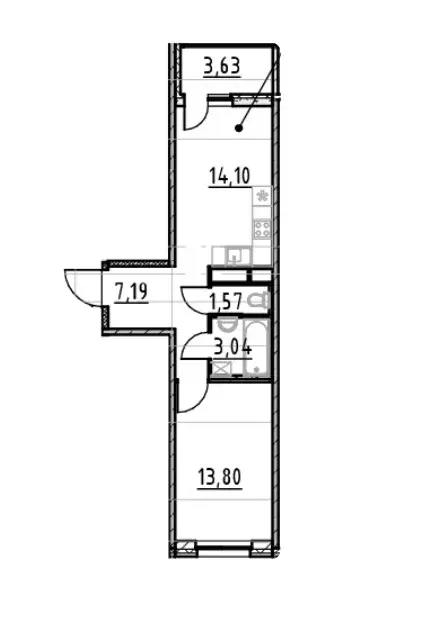 Продаётся 1-к квартира, 41.52 м - Фото 1
