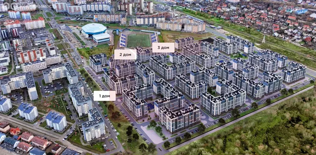 1-комнатная квартира: Калининград, Ленинградский район (35.09 м) - Фото 1