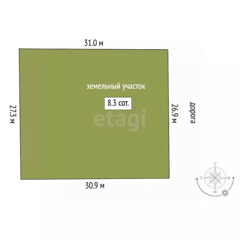 Участок в Тюменская область, Тюмень  (8.35 сот.) - Фото 1