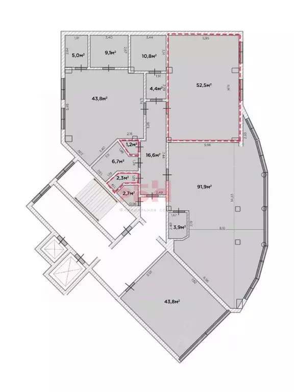 Офис в Тюменская область, Тюмень ул. Республики, 250Б (52 м) - Фото 2