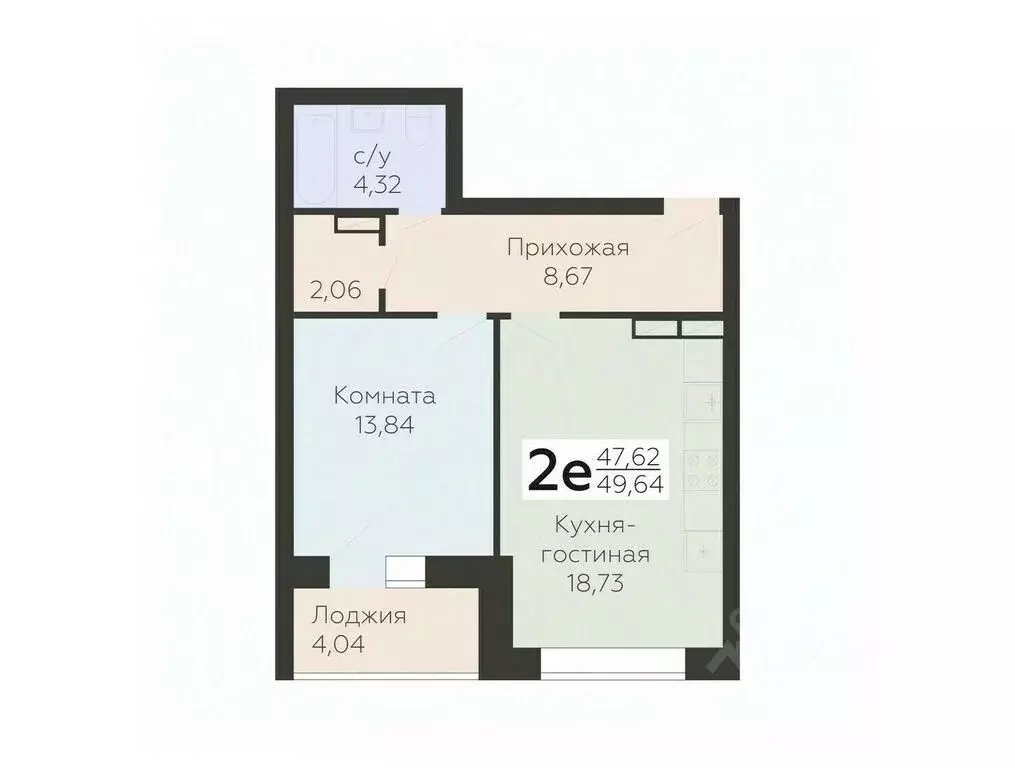 2-к кв. Орловская область, Орел ул. Панчука, 83Б (49.64 м) - Фото 0