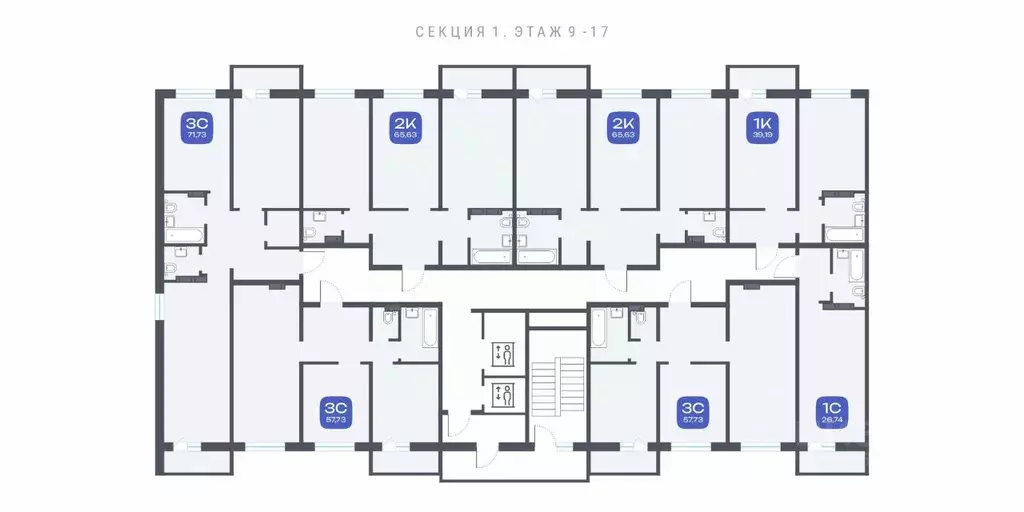 3-к кв. Новосибирская область, Новосибирск ул. Забалуева, с10 (57.73 ... - Фото 1