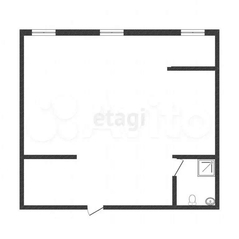 Квартира-студия, 27 м, 4/5 эт. - Фото 0
