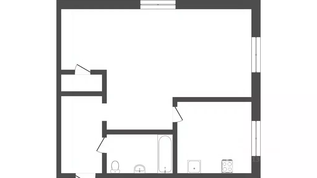 1-к кв. Тюменская область, Тюмень Минская ул., 96 (31.0 м) - Фото 2