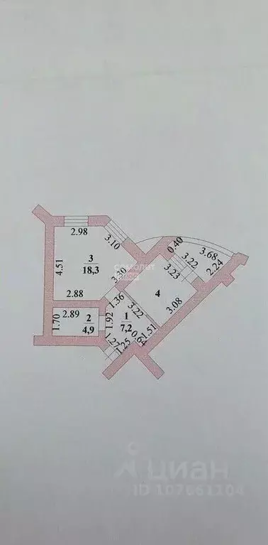1-к кв. Липецкая область, Липецк ул. С.С. Бехтеева, 4 (40.3 м) - Фото 2