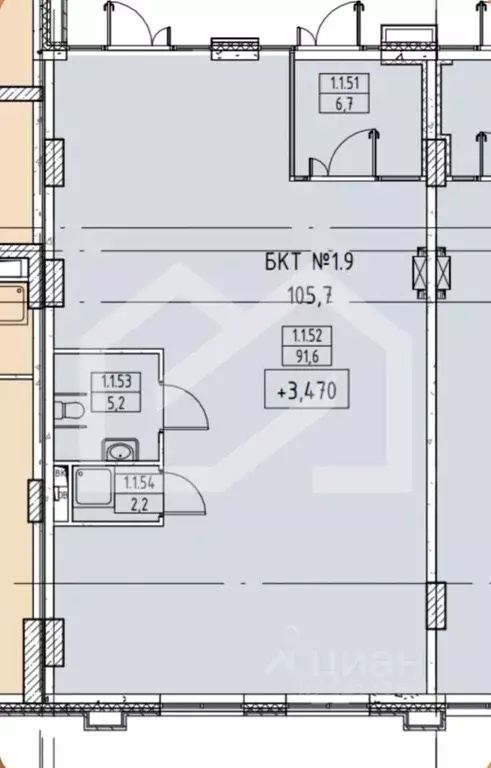 Помещение свободного назначения в Москва Сидней Сити жилой комплекс, ... - Фото 2