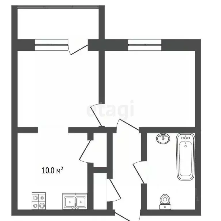 2-к кв. Ростовская область, Ростов-на-Дону Магнитогорская ул., 1Б ... - Фото 1