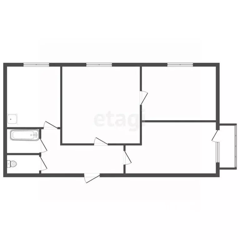 3-к кв. Челябинская область, Озерск ул. Семенова, 19 (53.7 м) - Фото 2
