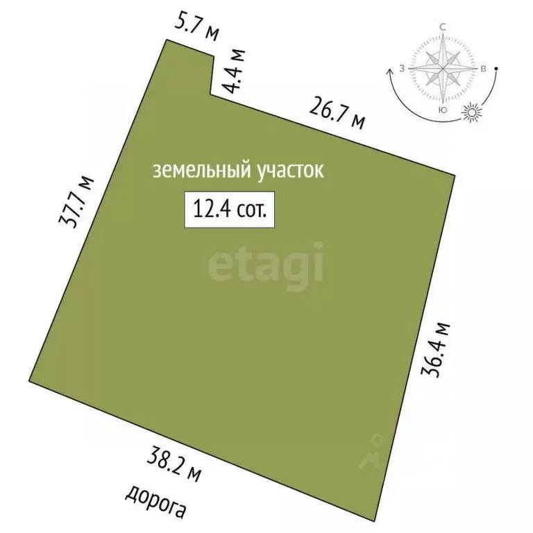 Участок в Саха (Якутия), Якутск ул. Тальниковая, 11 (1245.0 сот.) - Фото 2