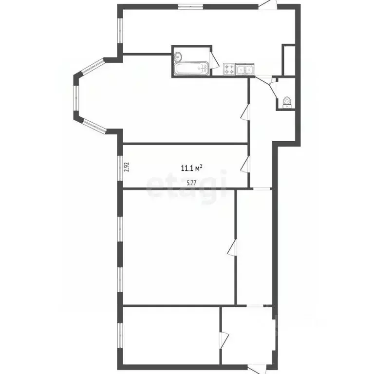 Комната Санкт-Петербург Старорусская ул., 5/3 (11.2 м) - Фото 2
