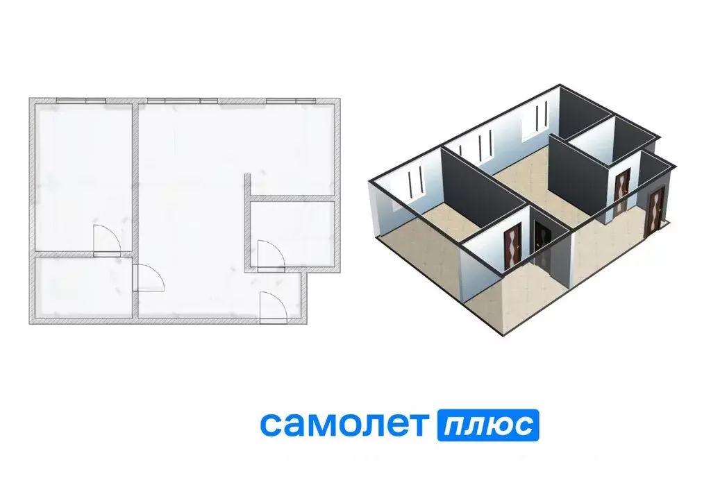 2-комнатная квартира: Кемерово, улица Николая Островского, 26 (42.3 м) - Фото 1