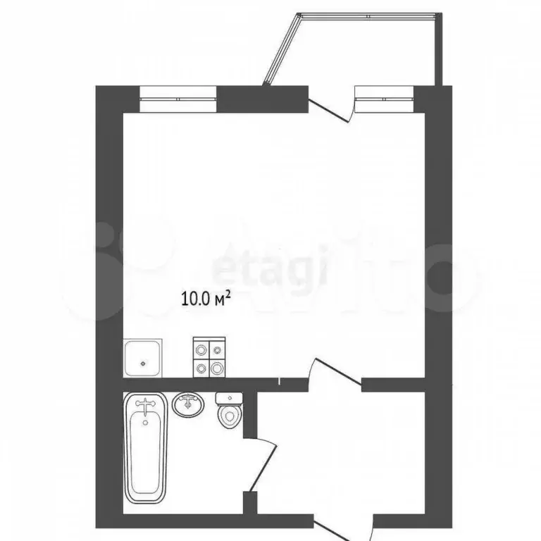 Квартира-студия, 27,5 м, 15/16 эт. - Фото 0