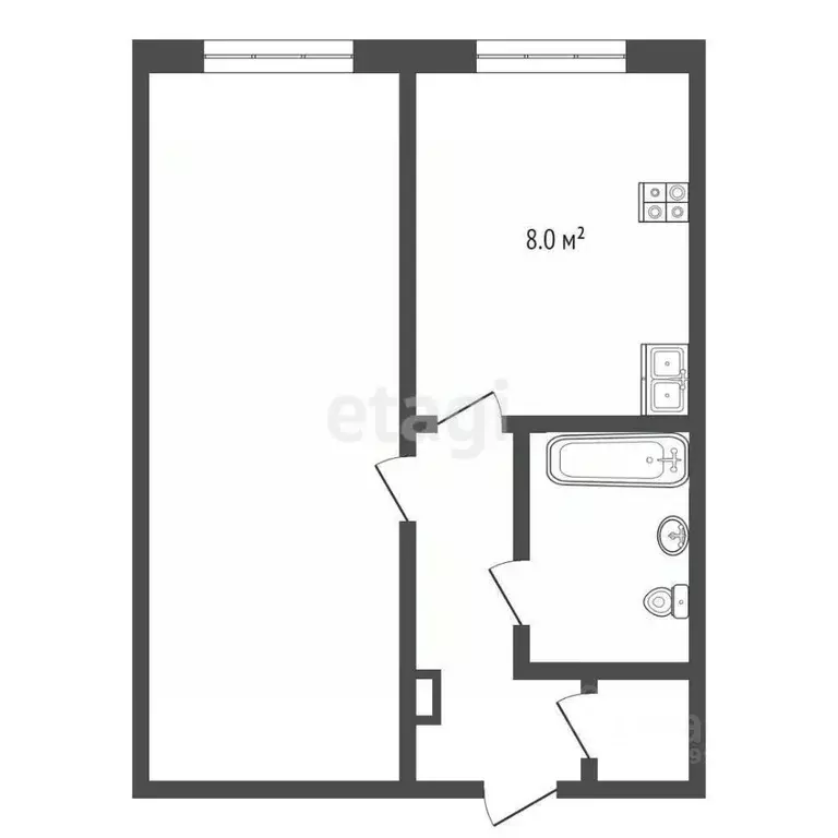 1-к кв. Липецкая область, Липецк Лебедянское ш., 4Б (45.0 м) - Фото 1