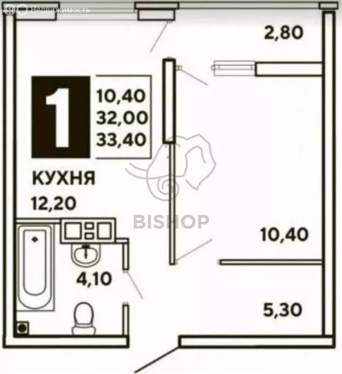 1-комнатная квартира: Краснодар, улица Западный Обход, 39/2к4 (33.4 м) - Фото 0