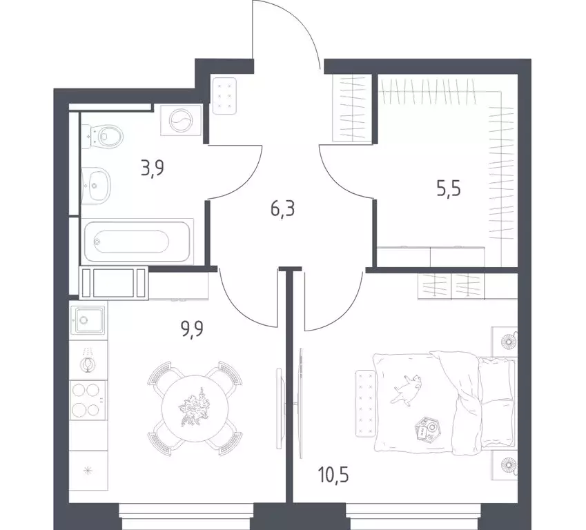 1-комнатная квартира: Мытищи, 1-й Стрелковый переулок, 5к1 (35.6 м) - Фото 1