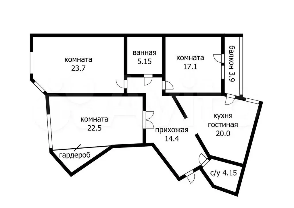 3-к. квартира, 111 м, 4/23 эт. - Фото 0