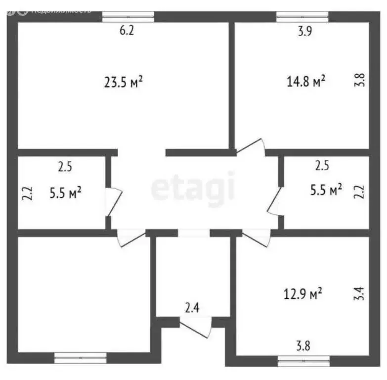 Дом в село Стрелецкое, улица Рыжкова (99.5 м) - Фото 1
