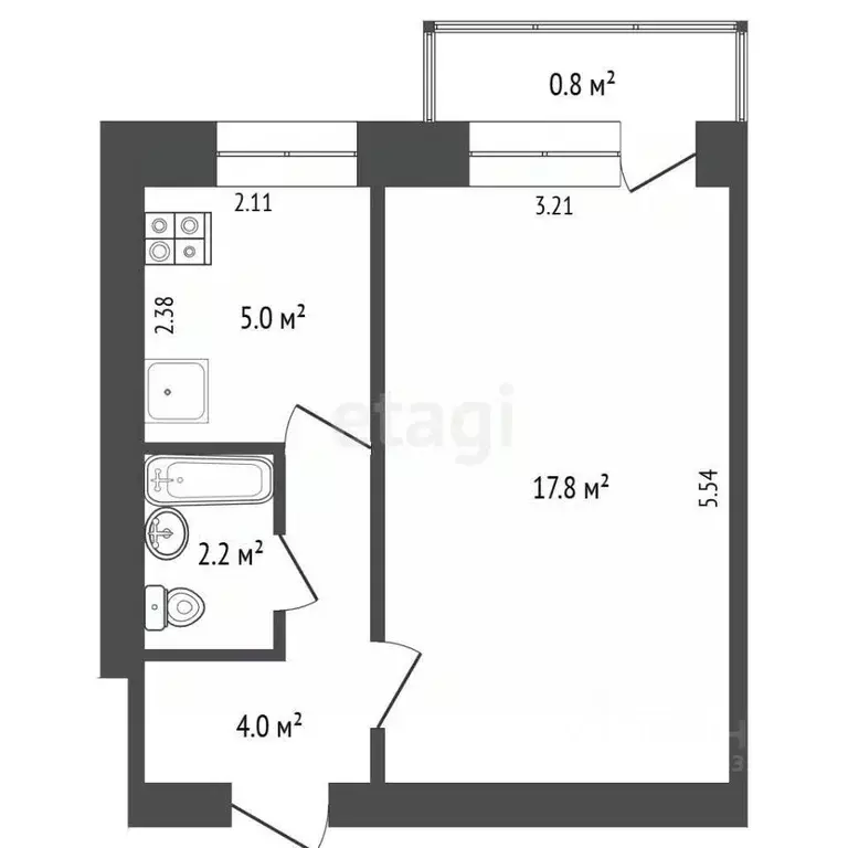 1-к кв. Крым, Евпатория ул. Советская, 14 (29.0 м) - Фото 2
