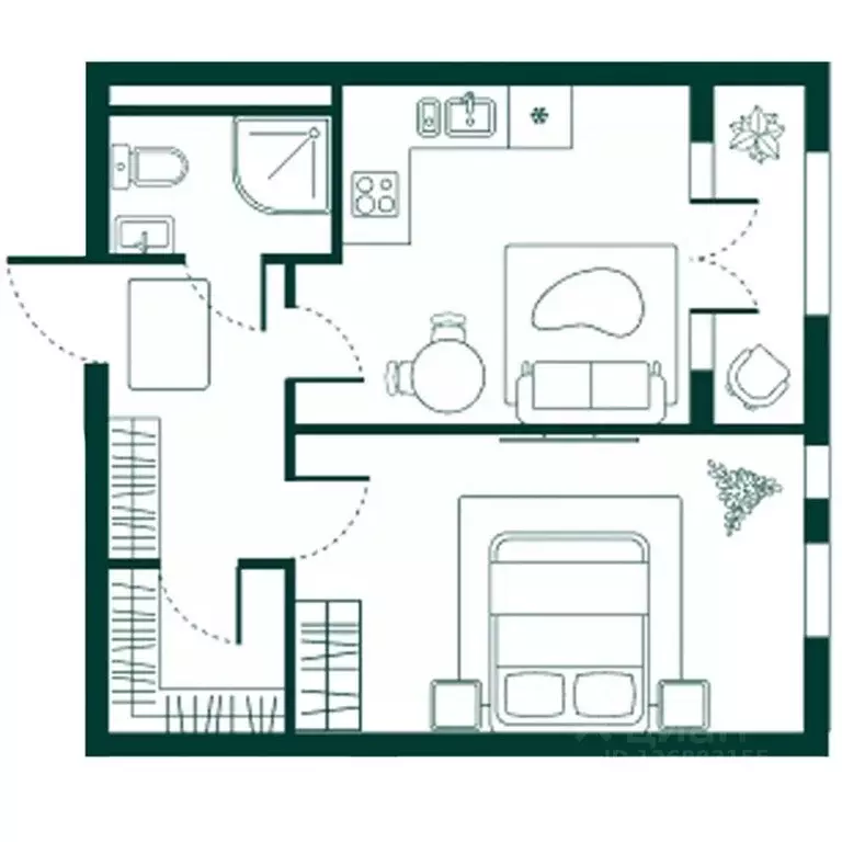 1-к кв. Дагестан, Дербент Новая История жилой комплекс (34.72 м) - Фото 1