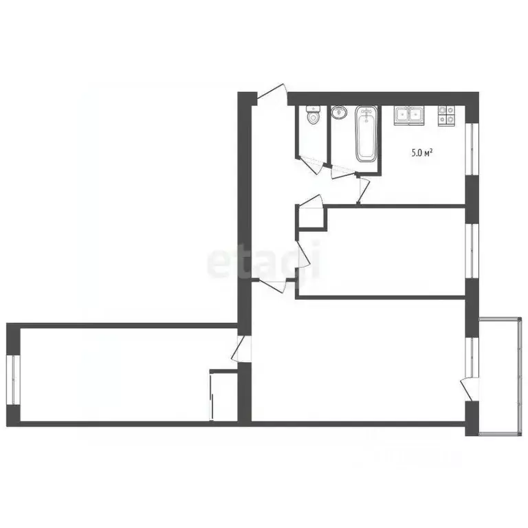 3-к кв. Крым, Феодосия ул. Гарнаева, 68 (58.4 м) - Фото 1