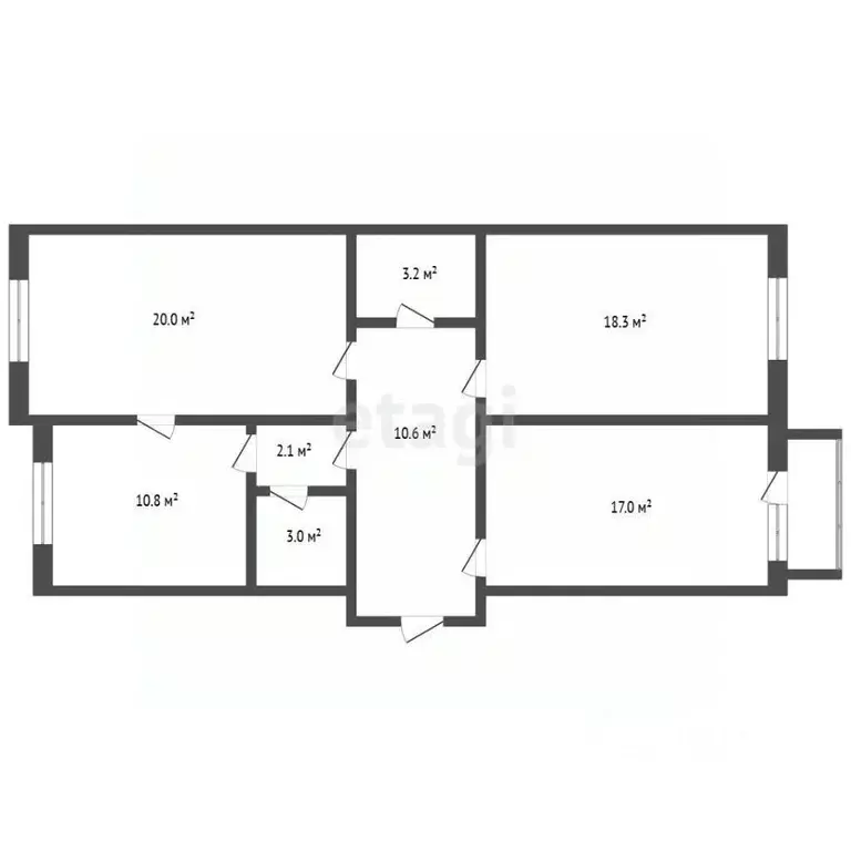 3-к кв. Кемеровская область, Кемерово ул. Тухачевского, 27 (85.0 м) - Фото 2