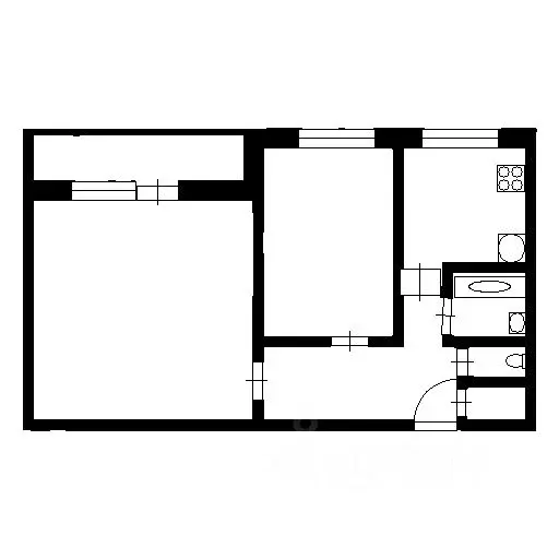 2-к кв. Санкт-Петербург ул. Есенина, 18К1 (48.0 м) - Фото 2