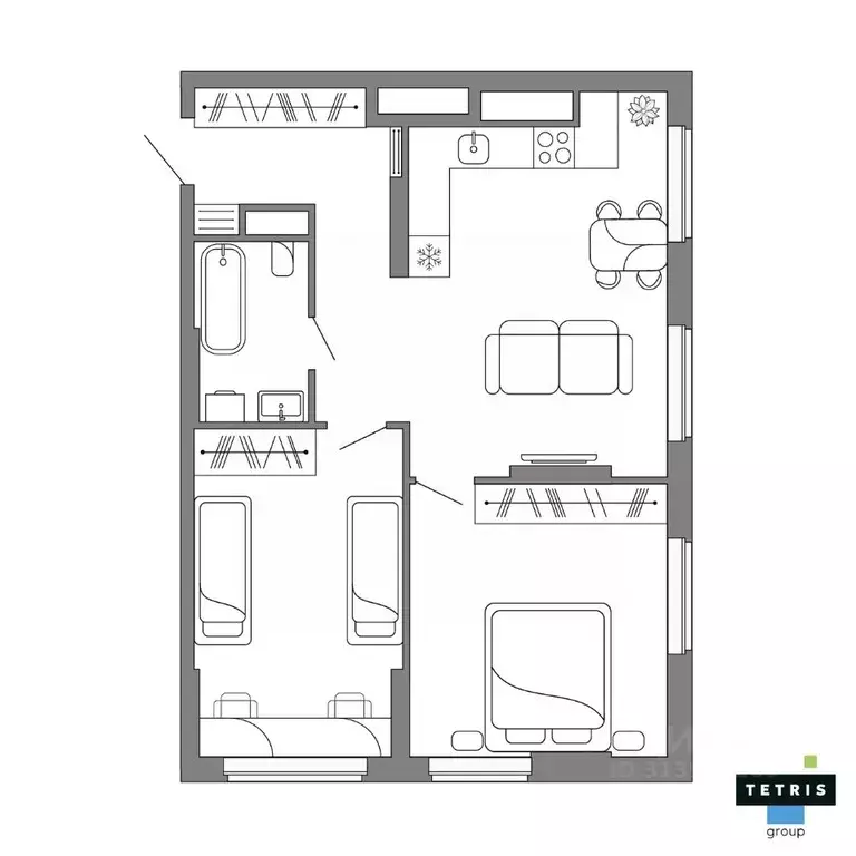 3-к кв. Свердловская область, Екатеринбург Уралмаш жилрайон,  (67.29 ... - Фото 2