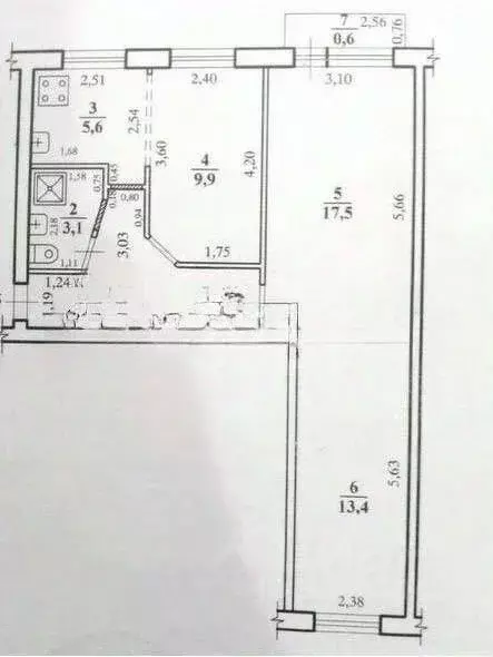 3-к кв. Забайкальский край, Чита ул. Евгения Гаюсана, 30 (58.0 м) - Фото 2
