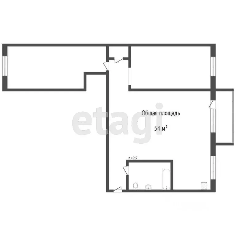 3-к кв. Томская область, Томск ул. 79-й Гвардейской Дивизии, 3 (43.8 ... - Фото 2