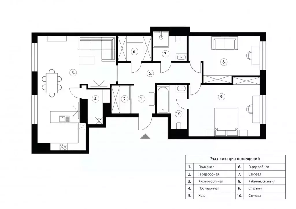 3-к кв. Москва ул. Фадеева, 4А (107.8 м) - Фото 2