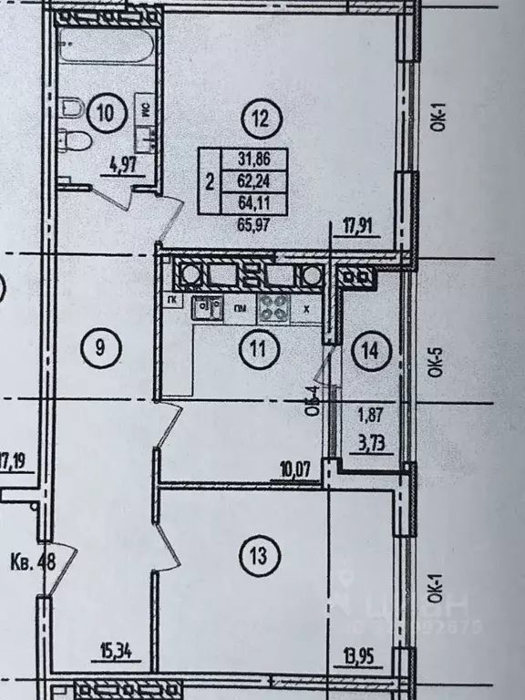 2-к кв. Калининградская область, Калининград ул. Генерал-фельдмаршала ... - Фото 1
