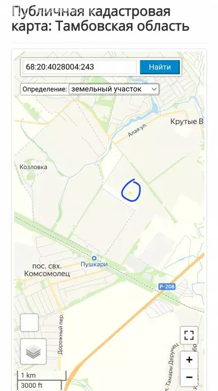 Участок в Тамбовский муниципальный округ, деревня Крутые Выселки (10 ... - Фото 2