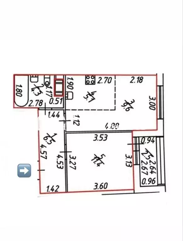 1-комнатная квартира: Санкт-Петербург, проспект Крузенштерна, 2 (36.9 ... - Фото 0