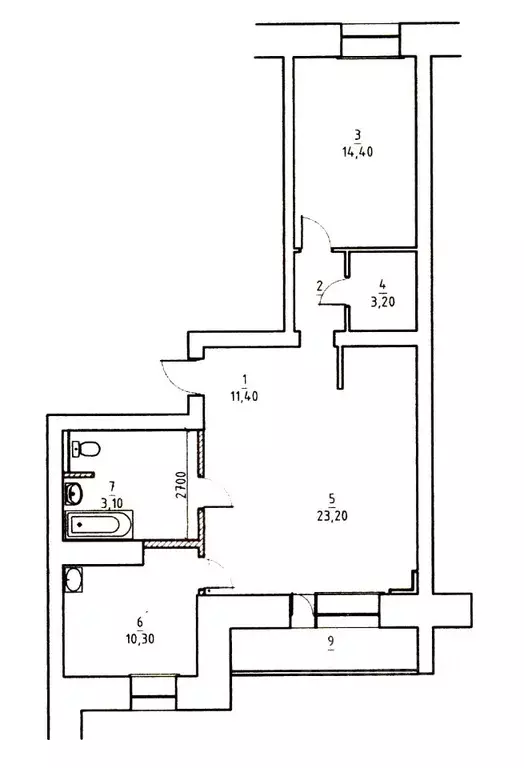 2-к кв. Московская область, Дубна ул. Вернова, 3а (72.9 м) - Фото 2