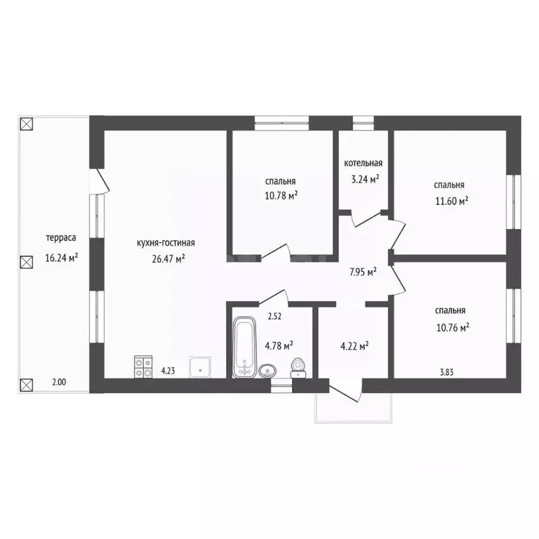Дом в Тюменская область, Тюмень Матрешка СНТ, ул. Знатная (96 м) - Фото 2