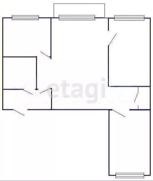 3-к. квартира, 61 м, 4/5 эт. - Фото 0