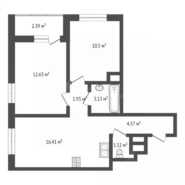 2-к кв. Тюменская область, Тюмень ул. Селекционная, 4 (49.8 м) - Фото 1