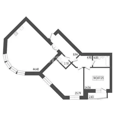 Продаётся 2-к квартира, 107.68 м - Фото 0