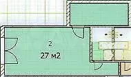 Квартира-студия, 28,1 м, 2/18 эт. - Фото 0