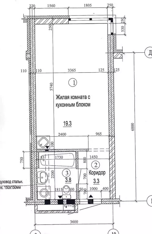 Студия Кемеровская область, Кемерово ул. Мичурина, 58 (27.2 м) - Фото 2