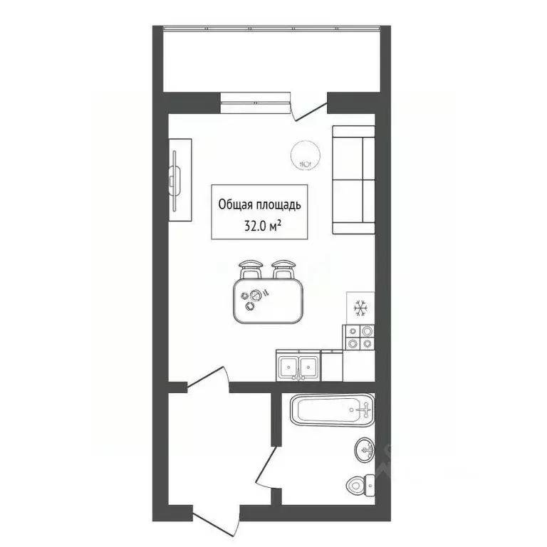 Студия Новосибирская область, Новосибирск ул. Плющихинская, 10 (32.0 ... - Фото 2