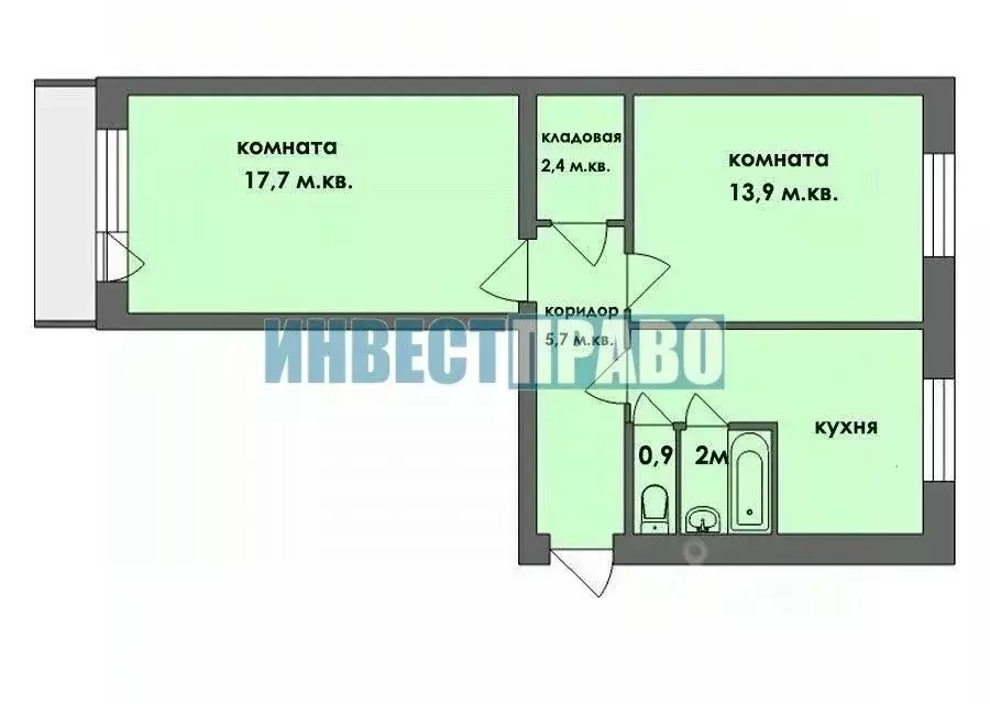 2-к кв. Московская область, Химки Фирсановка мкр, Речная ул., 10 (44.5 ... - Фото 2